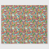 ホリデー応援ギフトラップ ラッピングペーパー (フラット)