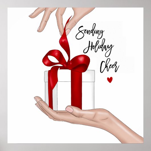 ホリデー応援クリスマスポスター ポスター (正面)