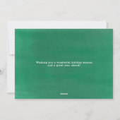 ホリデー応援コラージュホリデイフォトカードグリーン シーズンカード (裏面)