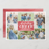 ホリデー応援コラージュホリデーフォトカード シーズンカード (正面/裏面)