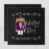 ホリデー応援シャルボードパープルアンドレッドナツクラッカー シーズンカード (正面/裏面)