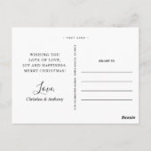 ホリデー応援ピンクパステルイリジリージェスフォト ポストカード (裏面)