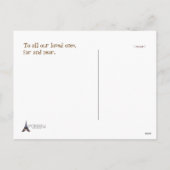 ホリデー応援フクロウ、はがき シーズンポストカード (裏面)