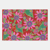 ホリデー応援ラッピング紙フラットシートセット3 ラッピングペーパーシート (正面)