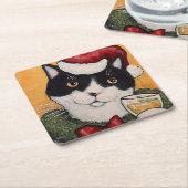 ホリデー応援紙コースター スクエアペーパーコースター (アングル)