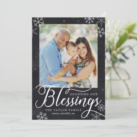 ホリデー恵みズホリデーフォトカード シーズンカード (スタンド正面)