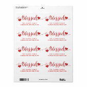 ホリデー恵みレッドホワイト |住所 シール (フルシート)