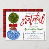 ホリデー感謝招待状、あなたに感謝 招待状 (正面/裏面)
