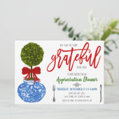 ホリデー感謝招待状、感謝の気持ち 招待状 (スタンド正面)