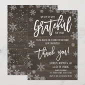 ホリデー感謝招待状、社内パーティー I 招待状 (正面/裏面)