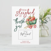 ホリデー感謝祭のそりギフトカードホルダー シーズンカード (スタンド正面)