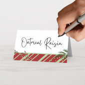 ホリデー折り畳み食品、飲み物または座席表 プレイスカード