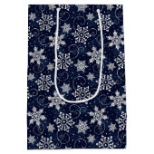 ホリデー抱き枕 – スノーフレーク ミディアムペーパーバッグ (裏面)