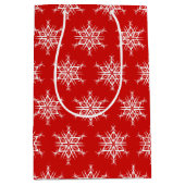 ホリデー抱き枕 – スノーフレーク ミディアムペーパーバッグ (正面)