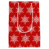 ホリデー抱き枕 – スノーフレーク ミディアムペーパーバッグ (裏面)