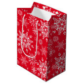 ホリデー抱き枕 – スノーフレーク ミディアムペーパーバッグ (正面アングル)