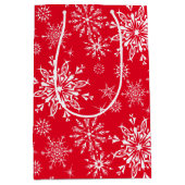 ホリデー抱き枕 – スノーフレーク ミディアムペーパーバッグ (正面)