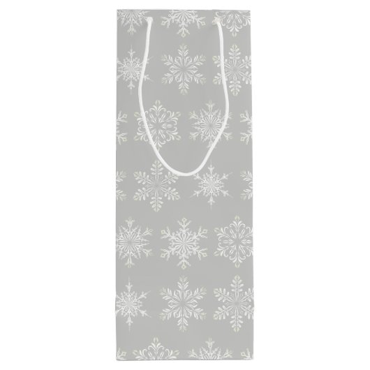 ホリデー抱き枕 – スノーフレーク ワインギフトバッグ (裏面)