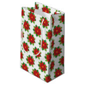 ホリデー抱き枕 – ポインセティアス スモールペーパーバッグ (裏面アングル)