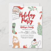 ホリデー招待状, ホリデーパーティー, クリスマスパーティー 招待状 (正面)