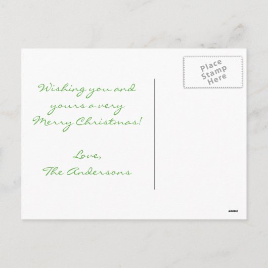 ホリデー文字列ライト明メリーるいポストカード シーズンポストカード (裏面)