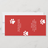 ホリデー映画のパロディがペット写真を追加 サンキューカード (裏面)