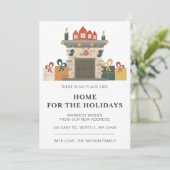 ホリデー暖炉ウィンターウェーブムーバルホリデーカード (スタンド正面)