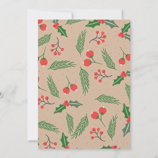 ホリデー暖炉ウィンターウェーブムーバルホリデーカード (裏面)