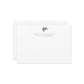 ホリデー松の枝 & 実 From the Desk of ノートカード (正面/裏面インサイチュ)