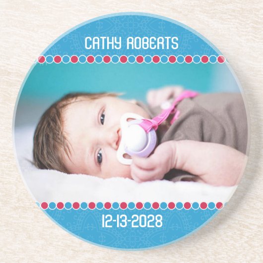 ホリデー男の赤ちゃんフォトコースター コースター (正面)