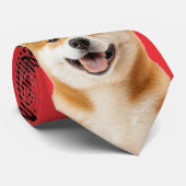 ホリデー秋田犬レッドバッファローチェッククリスマス ネクタイ (ロール)