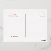 ホリデー箔押しポストカード 箔シーズンポストカード (裏面)