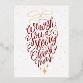 ホリデー箔押しポストカード 箔シーズンポストカード (正面)