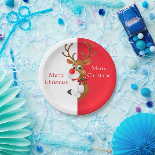 ホリデー紙プレートルドルフ ペーパープレート (パーティー)
