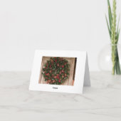 ホリデー素朴ウェルカム シーズンカード (裏面)