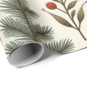 ホリデー素朴ウッドランドピネコンフローラ ラッピングペーパー (ロールコーナー)