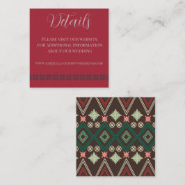 ホリデー結婚ズアットザロッジ詳細カード エンクロージャーカード