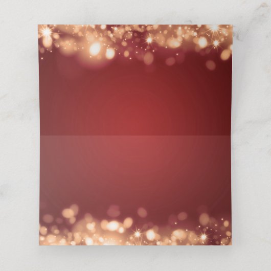 ホリデー結婚ズ座席表きらめくライト金ゴールド プレイスカード (内部開封)