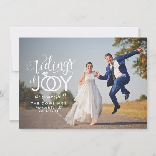 ホリデー結婚ズ新初めてのクリスマス シーズンカード (正面)