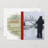 ホリデー自転車フォトカード シーズンポストカード (正面/裏面)