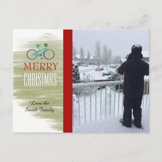 ホリデー自転車フォトカード シーズンポストカード (正面)