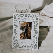 ホリデー華美ボタニカルフォトクリスマスカード シーズンカード