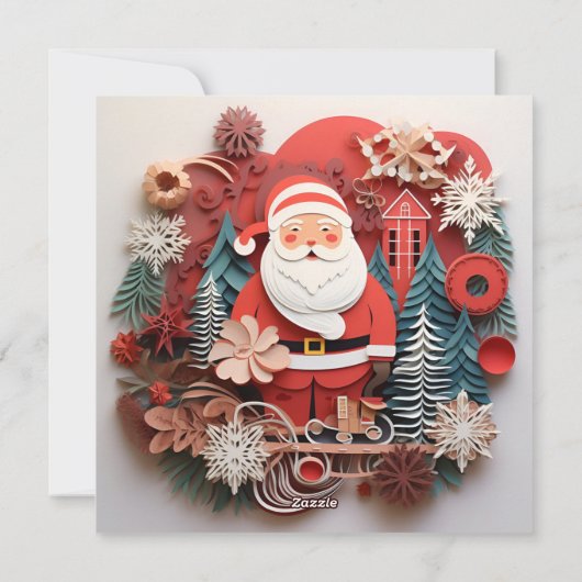 ホリデー装飾のクリスマスグリーティングカード シーズンカード (裏面)