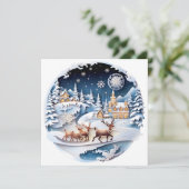 ホリデー装飾のクリスマスグリーティングカード シーズンカード (スタンド正面)