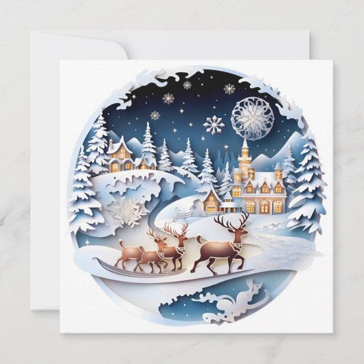 ホリデー装飾のクリスマスグリーティングカード シーズンカード (正面)