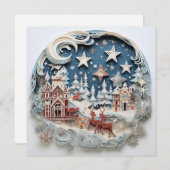 ホリデー装飾のクリスマスグリーティングカード シーズンカード (正面/裏面)