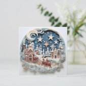 ホリデー装飾のクリスマスグリーティングカード シーズンカード (スタンド正面)