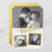 ホリデー賛美金ゴールドフォカスタムイル3写真 シーズンカード (正面/裏面)