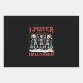 ホリデー醜いクリスマス私はハロウィンクリスマスを好む ラッピングペーパーシート (正面)