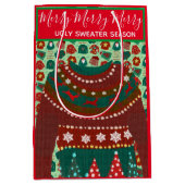 ホリデー醜いセーターカスタマイズテーマ抱き枕 ミディアムペーパーバッグ (正面)